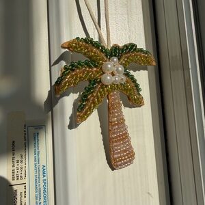 Beaded Palm Tree bag charm